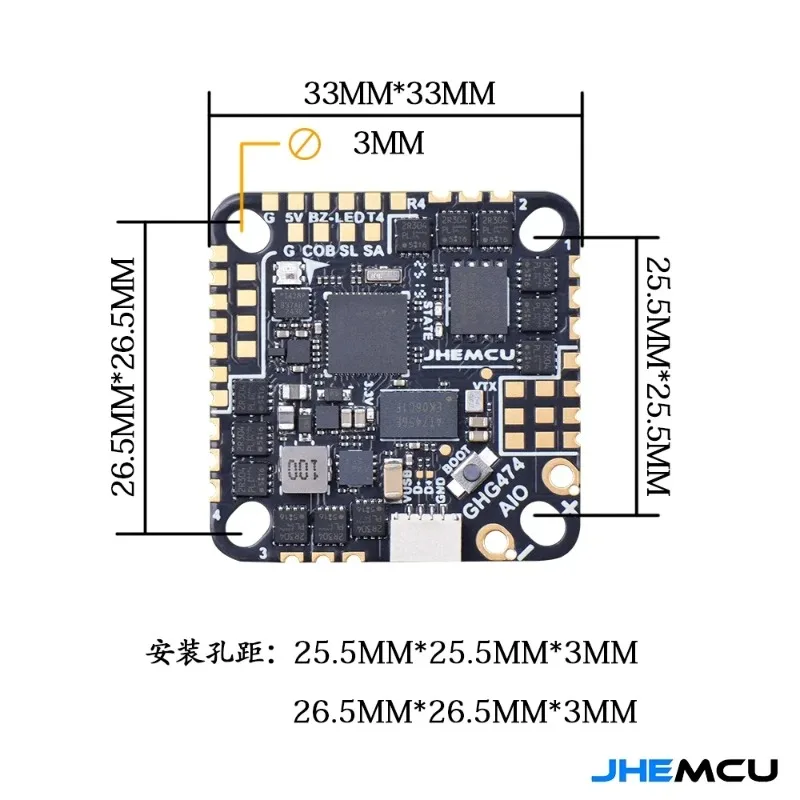Kontroler lotu JHEMCU GHG474AI – Betaflight Fc F4 recenzja i cena